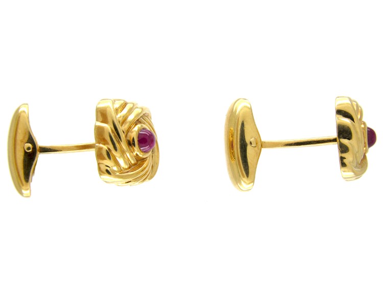 Kutchinsky Ruby 18ct Gold Cufflinks