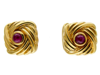 Kutchinsky Ruby 18ct Gold Cufflinks