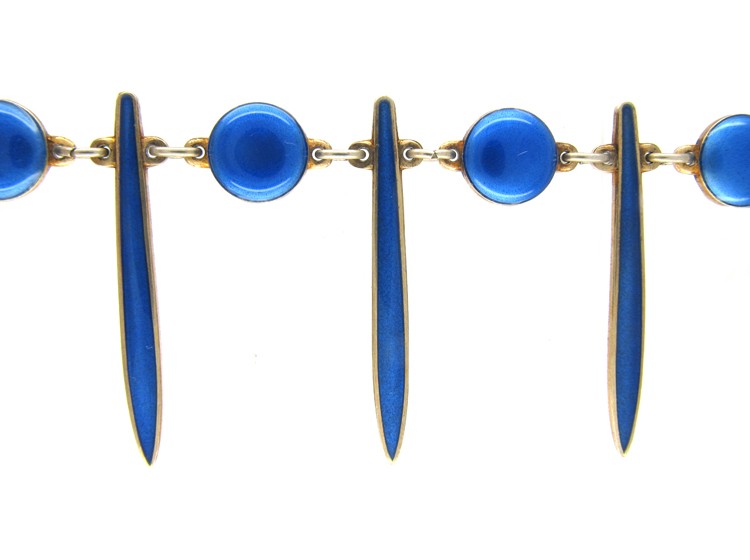 David Andersen Silver & Enamel Shard Collar