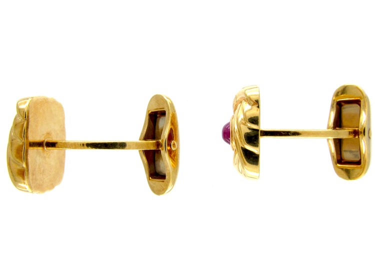 Kutchinsky Ruby 18ct Gold Cufflinks