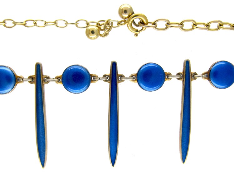 David Andersen Silver & Enamel Shard Collar