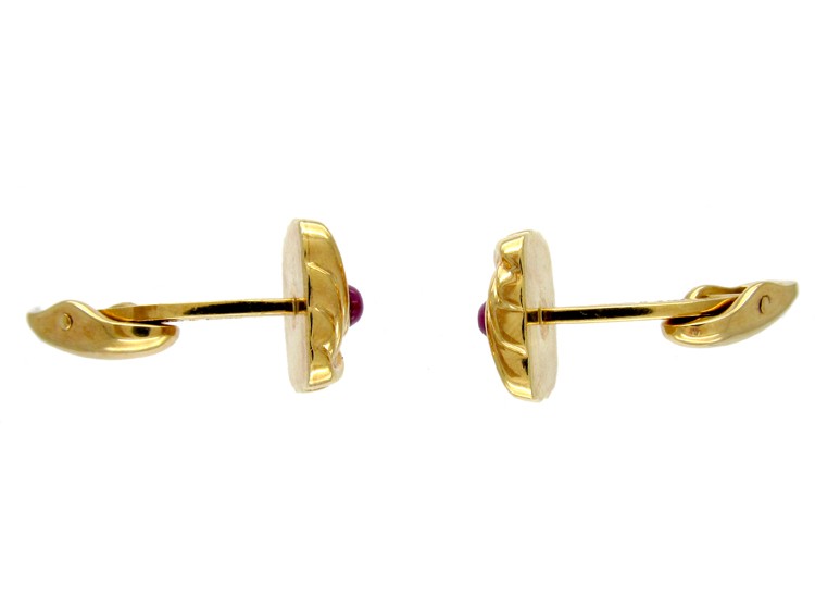 Kutchinsky Ruby 18ct Gold Cufflinks