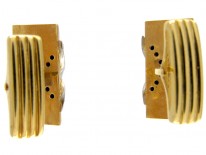 18ct Gold & Diamond Crossover Cufflinks