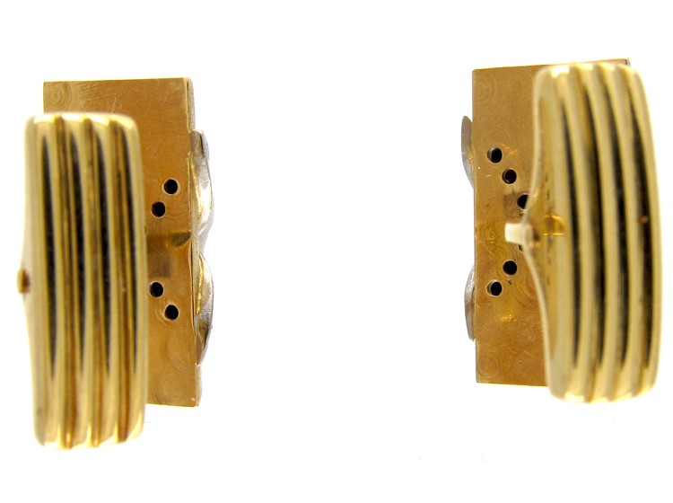 18ct Gold & Diamond Crossover Cufflinks
