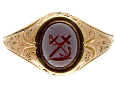 Faith & Hope Victorian Signet Ring