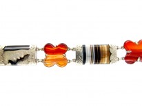 Scottish Silver & Agate Victorian Bracelet