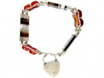 Scottish Silver & Agate Victorian Bracelet