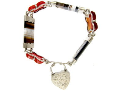 Scottish Silver & Agate Victorian Bracelet