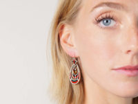 Victorian 15ct Gold & Hardstone Scottish Earrings
