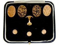 9ct Gold Edwardian Cufflinks & Studs Set