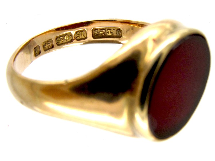 Carnelian & Gold Signet Ring