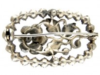 Silver & Paste Edwardian Rose Brooch