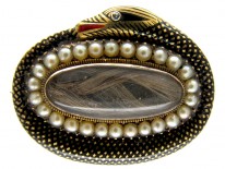 Georgian Gold Snake Memorial Brooch