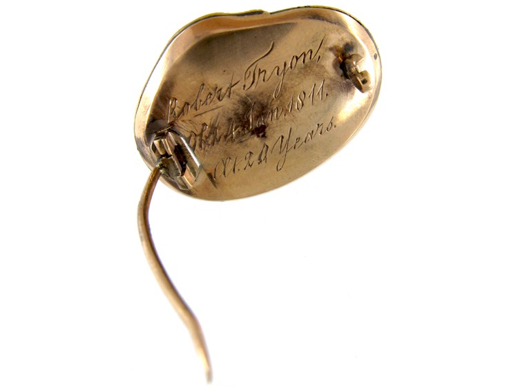 Georgian Gold Snake Memorial Brooch