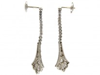 Long Drop Diamond Edwardian Earrings