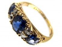 Victorian Sapphire & Diamond Engagement Ring