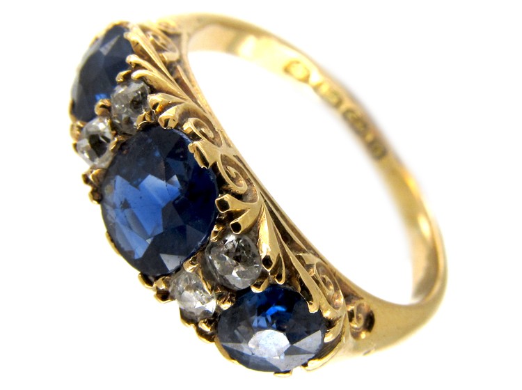 Victorian Sapphire & Diamond Engagement Ring
