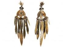 Turquoise & Pearl Fringe Drop Earrings
