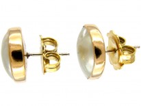 Pearl Heart 18ct Gold Edwardian Earrings