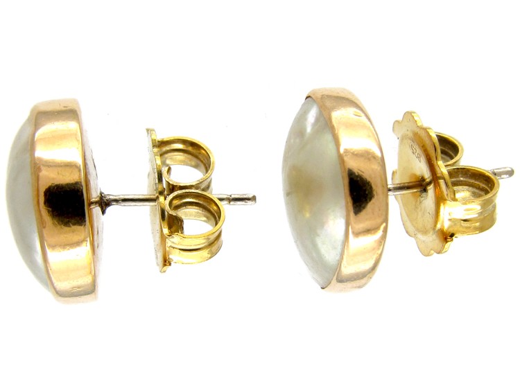 Pearl Heart 18ct Gold Edwardian Earrings