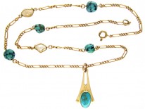 Murrle Bennett Gold & Turquoise Necklace