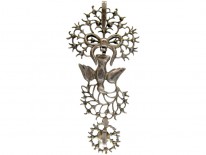 French St Esprit Silver & Paste Pendant