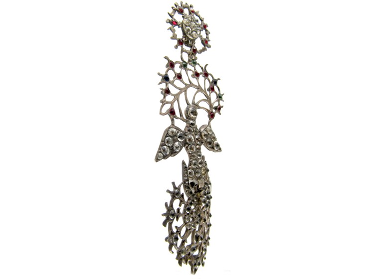French St Esprit Silver & Paste Pendant
