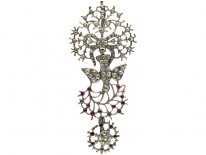 French St Esprit Silver & Paste Pendant