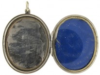 Large Oval Silver Victorian Locket