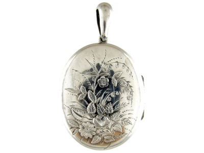 Silver Victorian Oval Locket