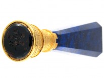 18ct Gold & Lapis Lazuli Castellated Seal