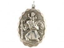 Georg Jensen Silver St. Christopher Pendant