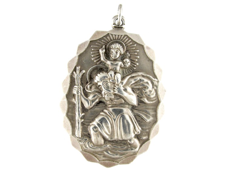 Georg Jensen Silver St. Christopher Pendant