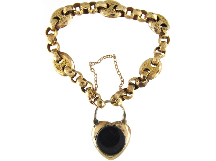 Gold Padlock Bracelet