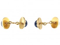 Lapis & 18ct Gold Victorian Cufflinks