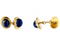 Lapis & 18ct Gold Victorian Cufflinks