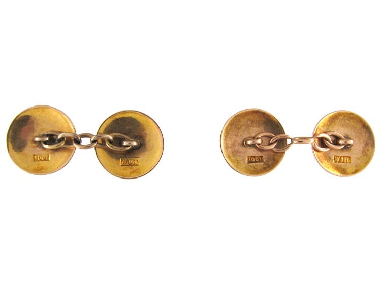 Victorian 18ct Gold Round Cufflinks