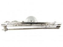 Moonstone & Diamond Edwardian Oval Brooch