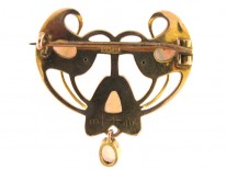 Opal 9ct Art Nouveau Brooch