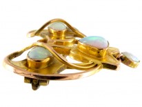 Opal 9ct Art Nouveau Brooch