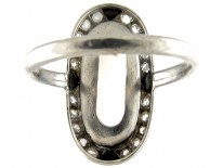 Cartier Moonstone & Diamond Deco Ring