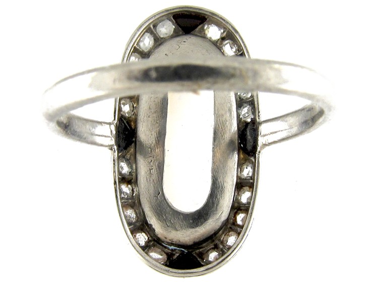 Cartier Moonstone & Diamond Deco Ring