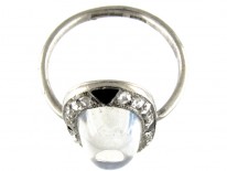 Cartier Moonstone & Diamond Deco Ring