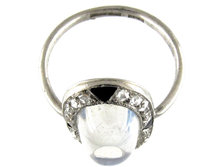 Cartier Moonstone & Diamond Deco Ring