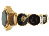 William IV Bloodstone & Enamel Memorial Ring