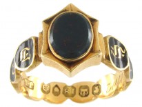 William IV Bloodstone & Enamel Memorial Ring