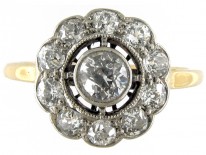 Diamond Edwardian Daisy Cluster Ring