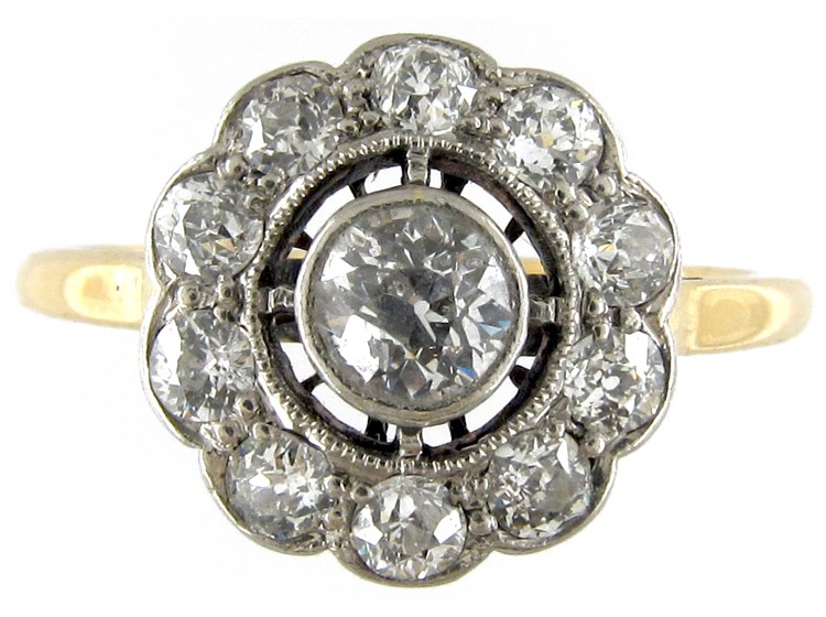 Diamond Edwardian Daisy Cluster Ring