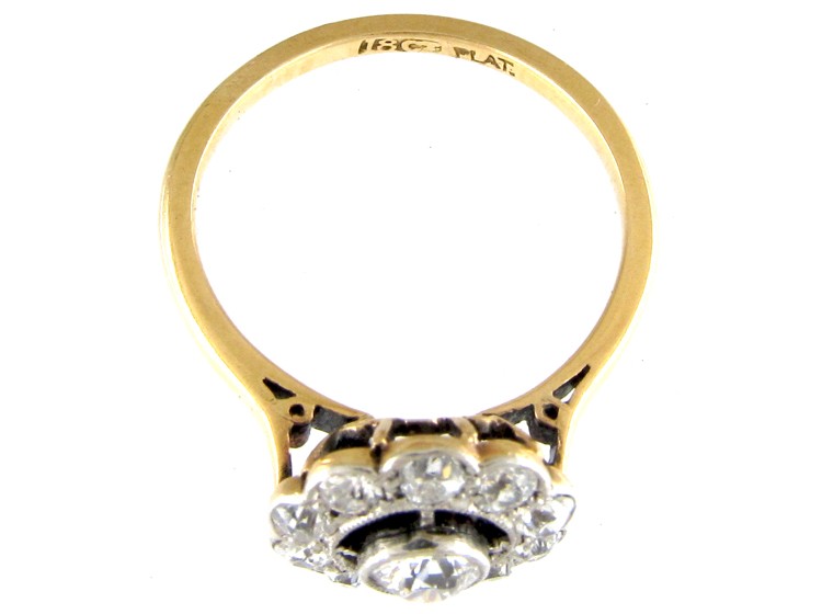 Diamond Edwardian Daisy Cluster Ring