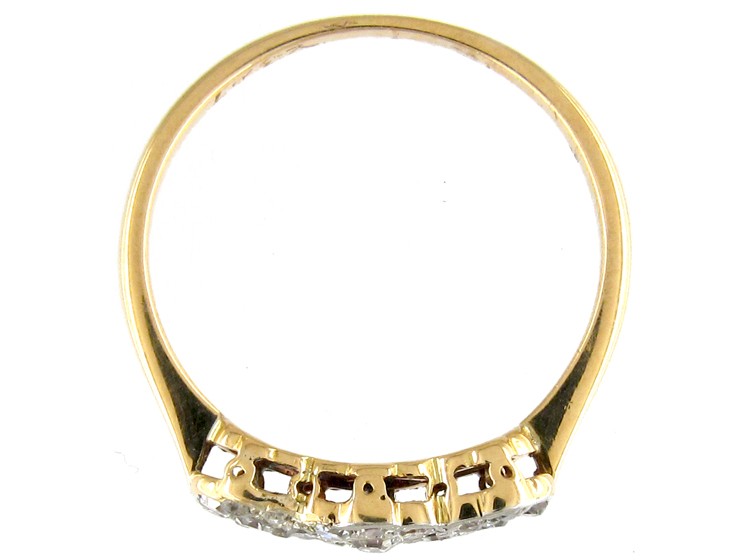 Edwardian Triple Diamond Cluster Ring